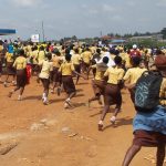 PHOTO NEWS: Students Throng On Aregbesola Over School Re-classification