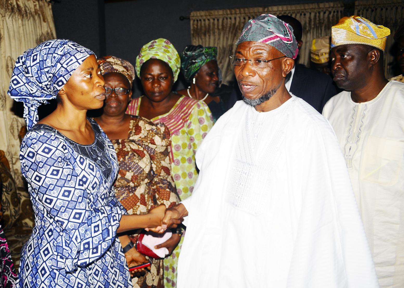 PHOTO NEWS: Aregbesola Commiserates With Families Of Kidnapped Founder Of Yinka Oba Foam