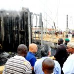 PHOTO NEWS: Aregbesola Visits Scene Of Fire Outbreak At National Control Centre, Osogbo Sub-Region