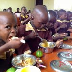 PHOTO MOMENT: Pupils In Osun Enjoying Their O'Meal