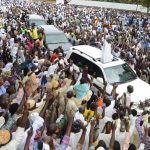 PHOTO NEWS: Crowd Hails Aregbesola During Eid-L-Fitri Celebrations