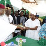 PHOTO NEWS: INEC Presents Certificate Of Return To Governor Aregbesola