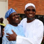 PHOTO NEWS: Former National Chairman Of APC Hosts Aregbesola On His Victory