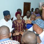 PHOTO NEWS: Mammoth Crowd Rejoice With Aregbesola As INEC Declears Him Winner Of Saturday’s Governorship Poll In The State