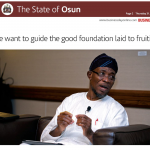 My Priority As Osun Gov, By Aregbesola