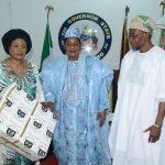 PHOTO NEWS: Alaafin Of Oyo Visits Governor Aregbesola