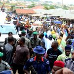 PHOTO NEWS: Crowd Felicitates With Aregbesola During Eid-el-fitri Celebration