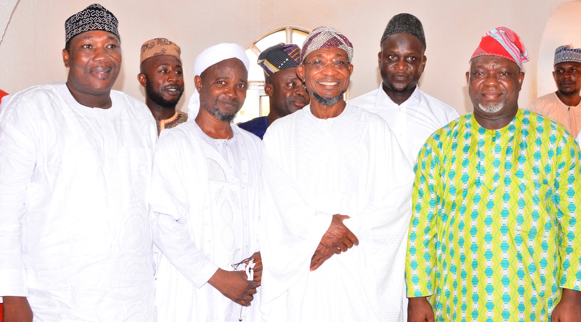 Aregbesola Prays at Allahu Lateef Mosque-1