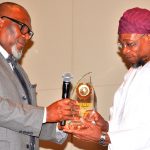 PHOTO NEWS: Aregbesola Recieves UNILAG Law Students Award Of Honour