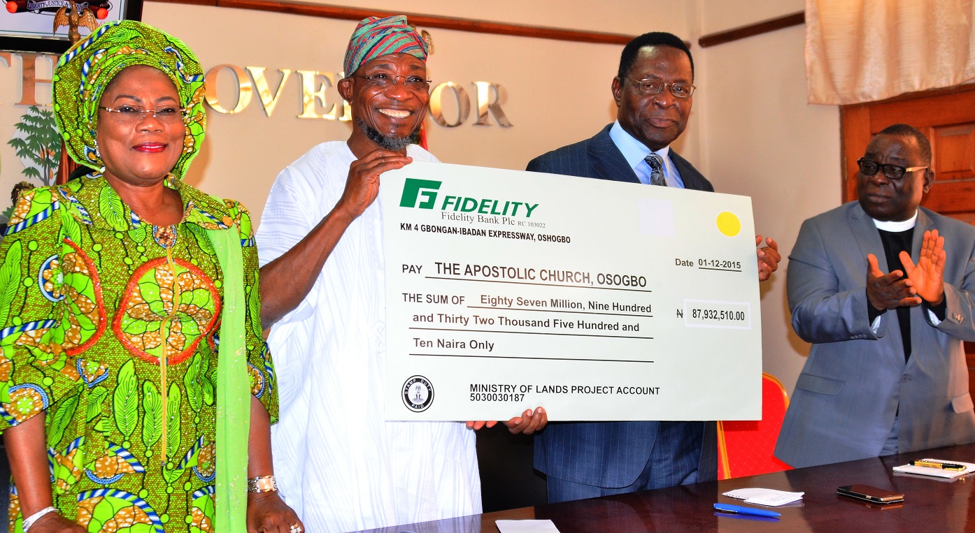 Presentation of N87.9 Million Cheque to the Apostolic Church 2