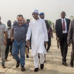 PHOTONEWS: Aregbesola Inspects Ongoing Construction Work at the Bisi Akande Trumpet Bridge in Gbongan