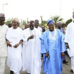 Tinubu, Akande, Oyinlola, Osun traditional rulers pay Aregbesola condolence visit over mother's death