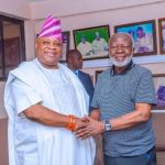 Governor Adeleke felicitates with Baba Oyedokun at 89
